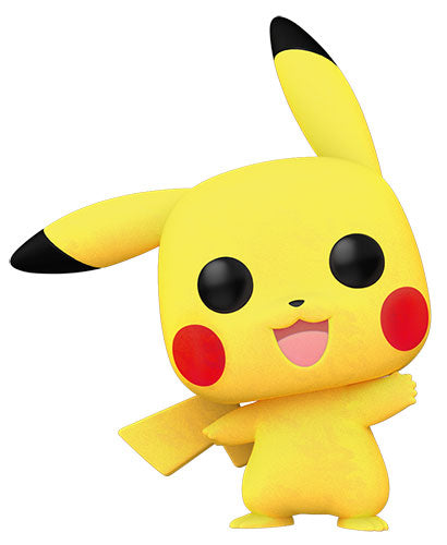 FUNKO POP Pokemon Pikachu (Waving) Flocked 553
