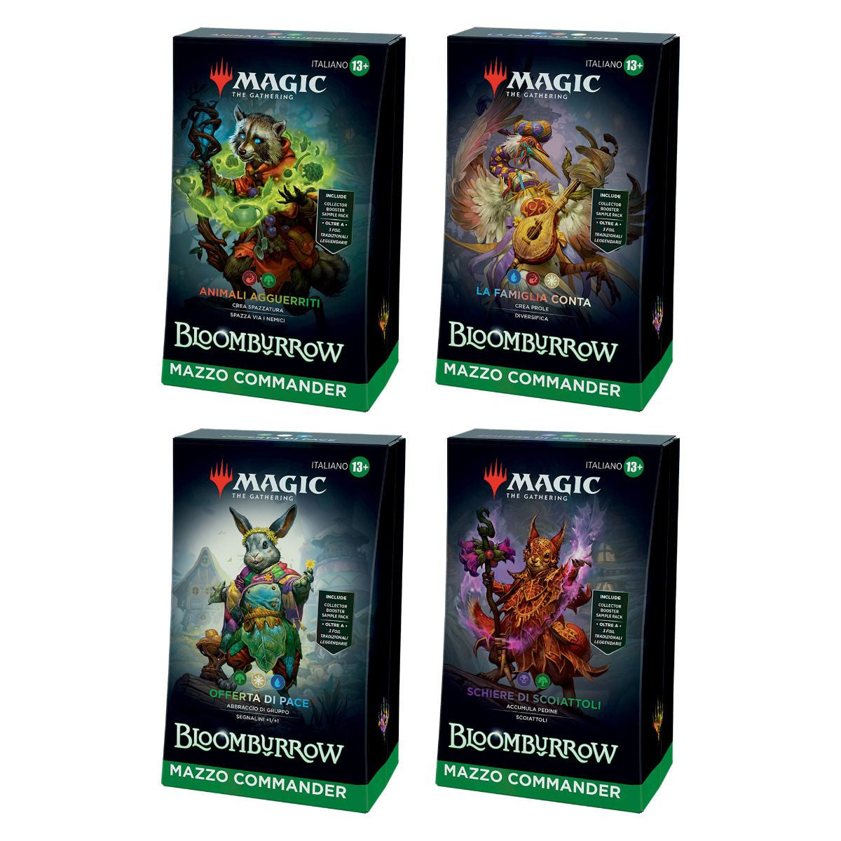 Magic the Gathering Bloomburrow Commander Deck Set 4 Mazzi ITA