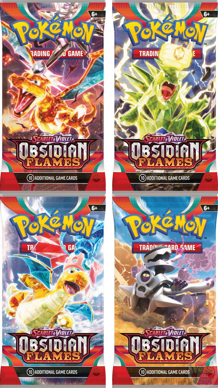 Scarlatto e Violetto Ossidiana Infuocata 4 Buste Set Artwork (IT)
