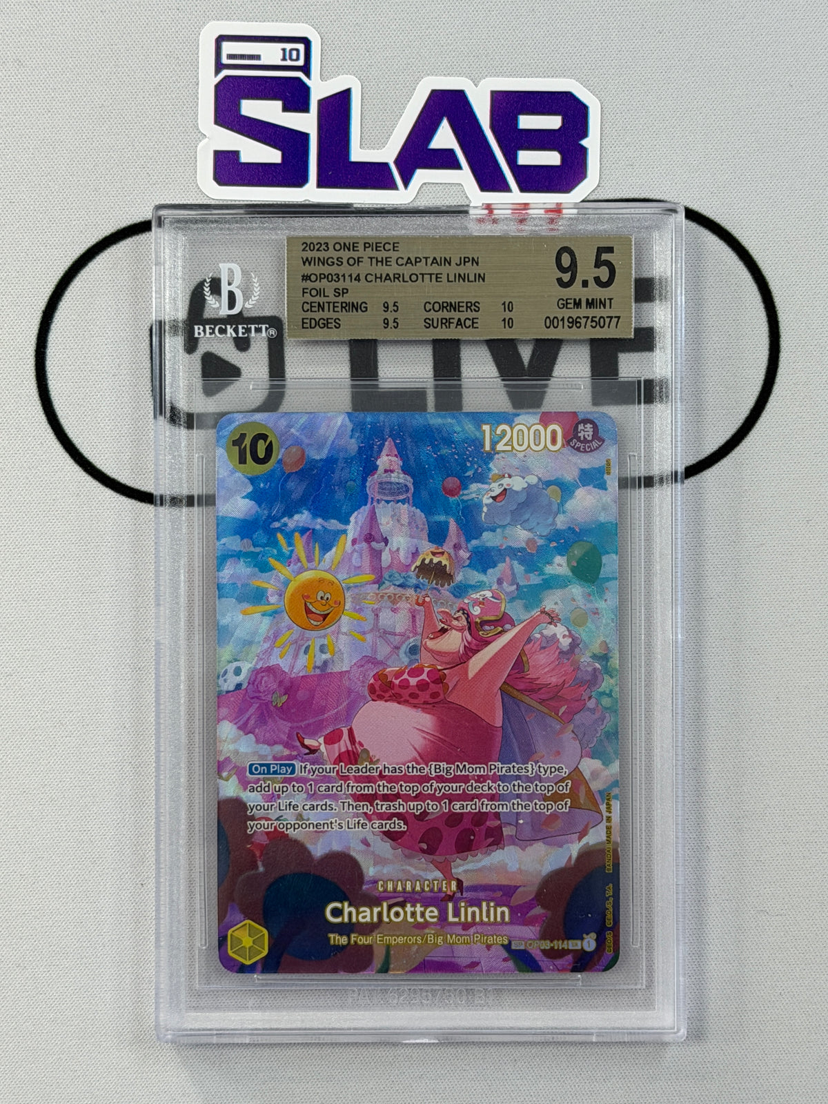 One Piece BGS 9.5 Charlotte Linlin #OP03 114 Special Alternative Art 2023 EN