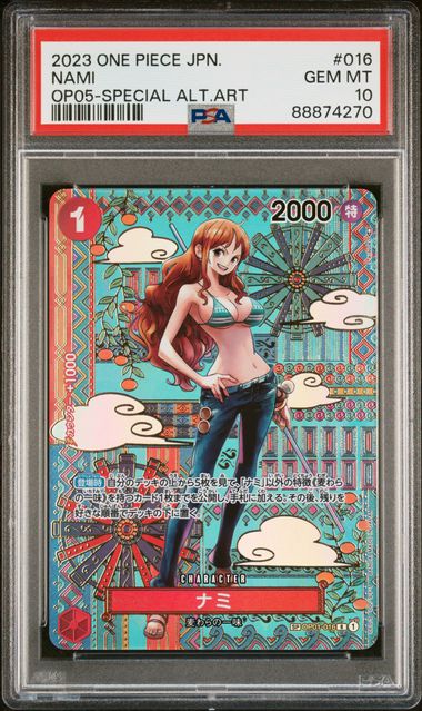 One Piece PSA 10 Nami #OP01 016 SP ALT ART 2023 JP