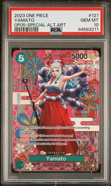One Piece PSA 10 Yamato #OP01 121 Special Alternative Art 2023 EN