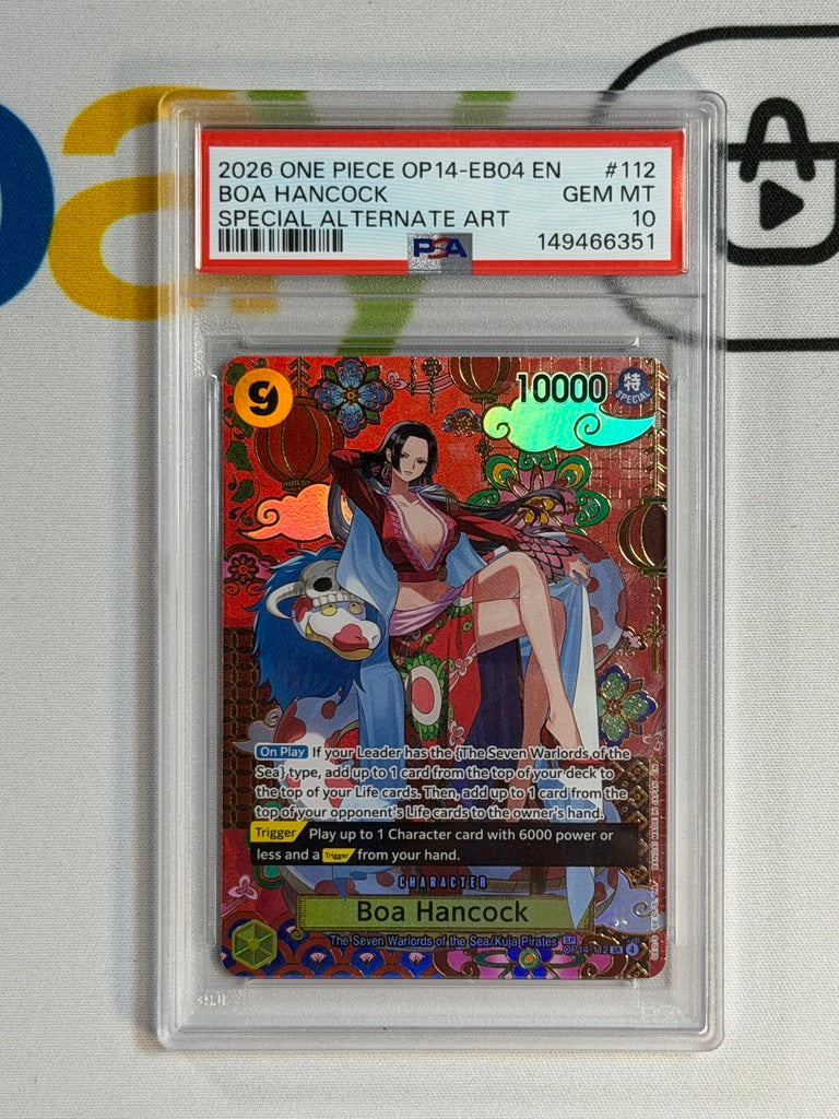 One Piece PSA 10 Boa Hancock #OP14 112 Special Alternative Art 2024 EN