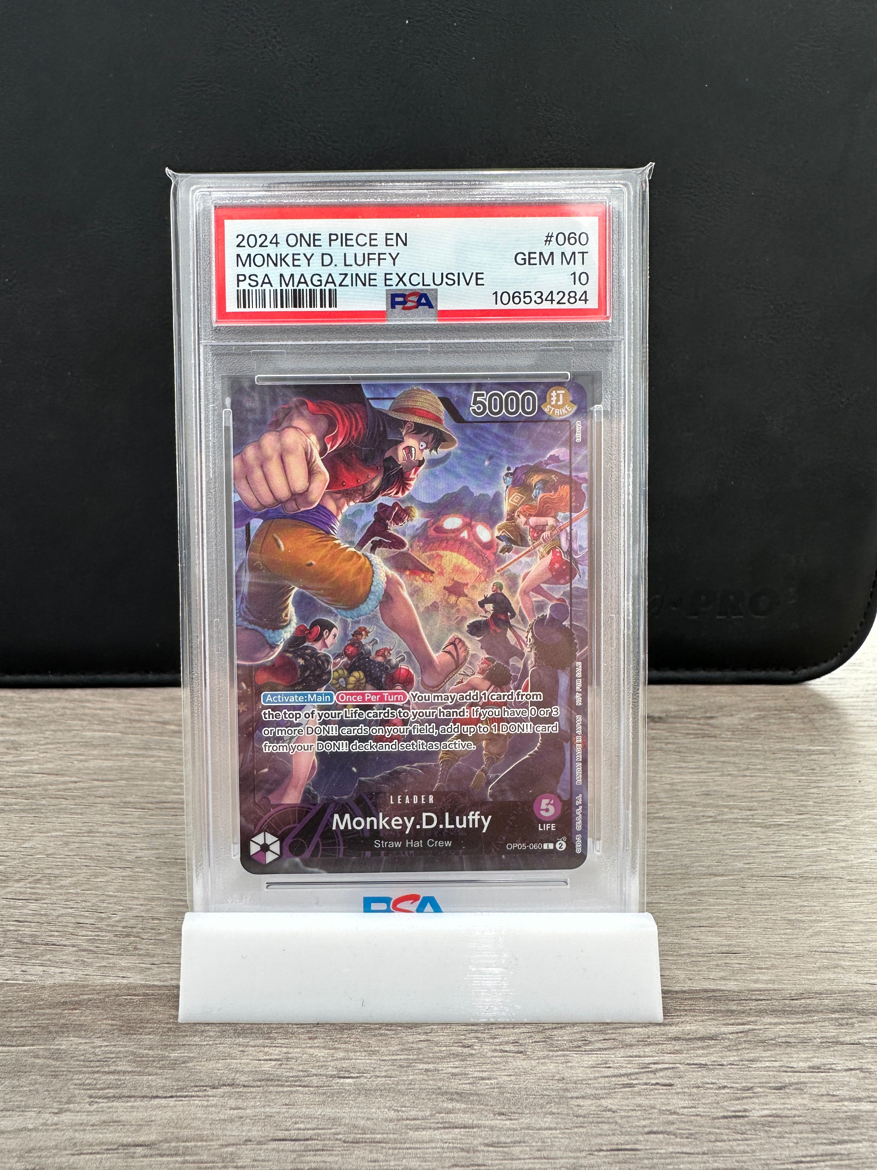 One Piece PSA 10 Monkey D. Luffy 060 PSA Magazine Exclusive Promo 2024 English