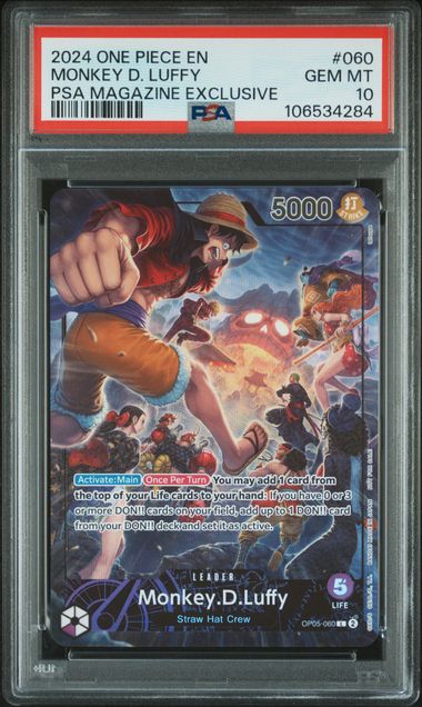 One Piece PSA 10 Monkey D. Luffy 060 PSA Magazine Exclusive Promo 2024 English