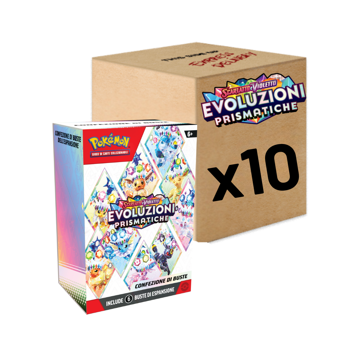 Pokemon Evoluzioni Prismatiche Bundle da 6 Bustine Case da 10 ITA