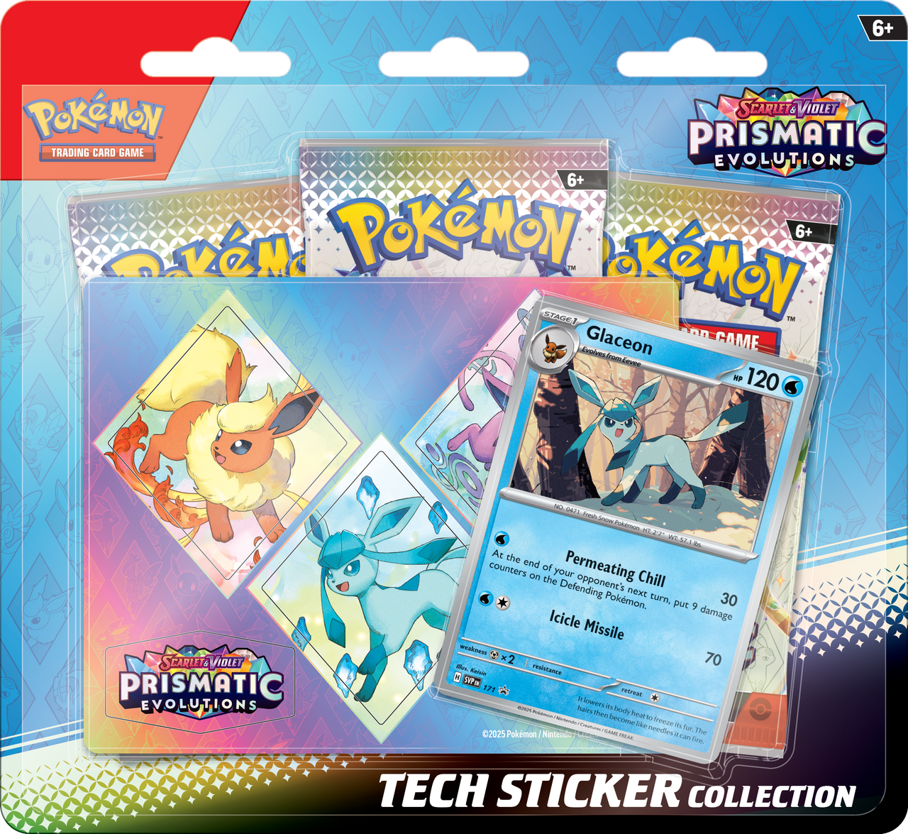 Pokemon Evoluzioni Prismatiche con Adesivo Vaporeon ITA