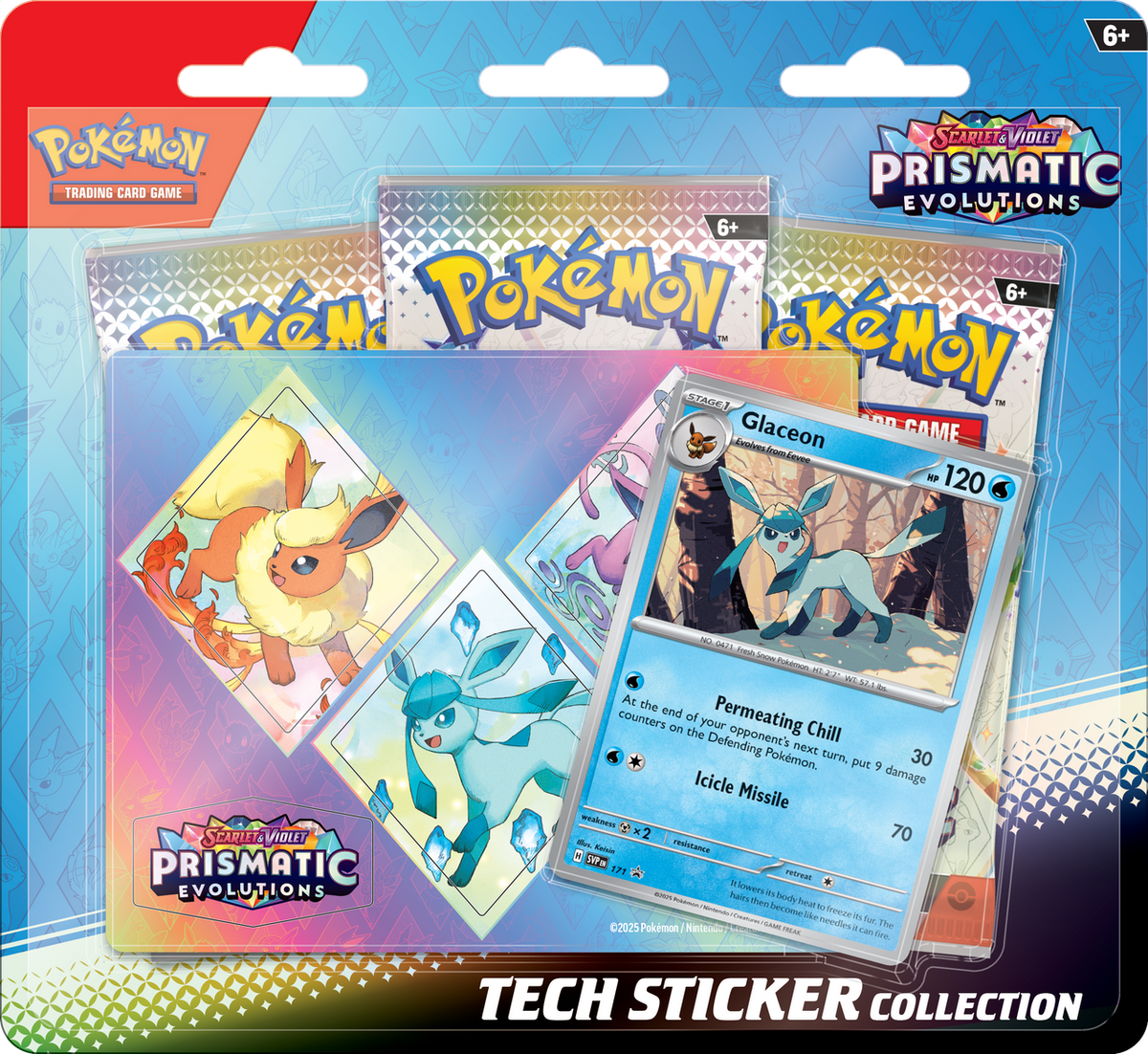 Pokemon Evoluzioni Prismatiche con Adesivo Vaporeon ITA