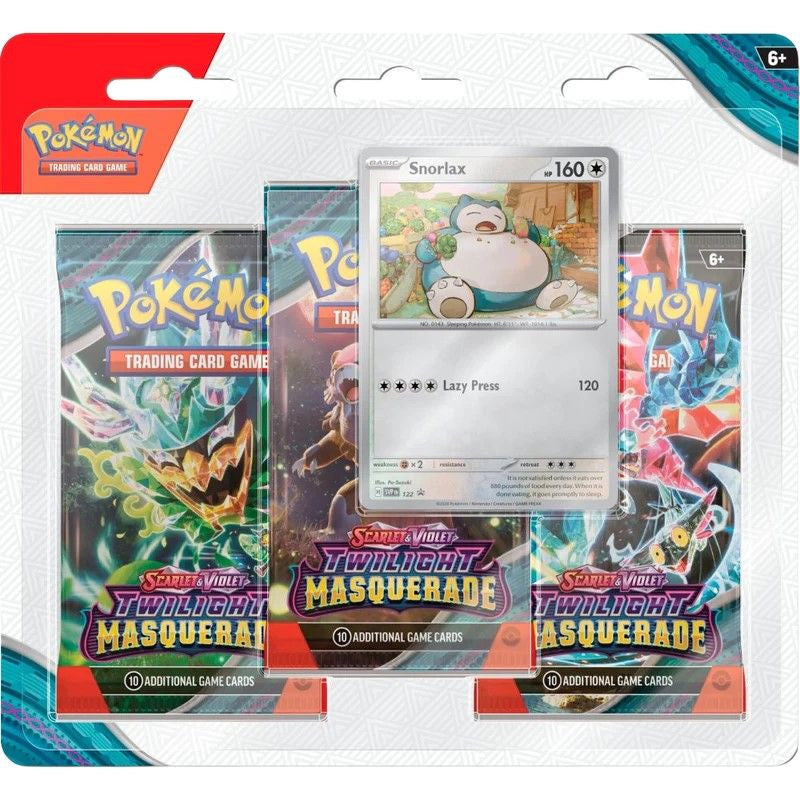 Scarlet & Violet Twilight Masquerade 3 Pack Blister Snorlax (EN)