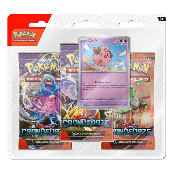 Pokemon Cronoforze 3 Pack Blister Cleffa (IT)