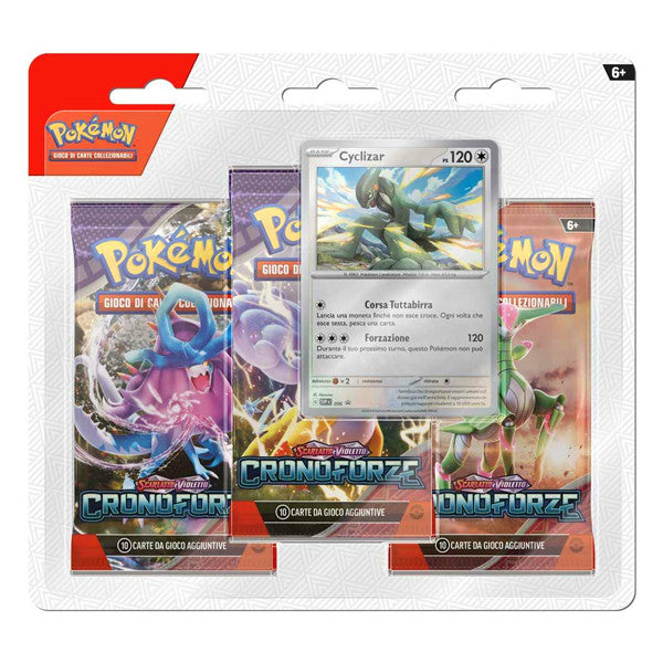 Pokemon Cronoforze 3 Pack Blister Cyclizar (IT)